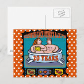 20e Jubileum voor bruiloft Briefkaart (Voorkant / Achterkant)