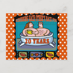20e Jubileum voor bruiloft Briefkaart