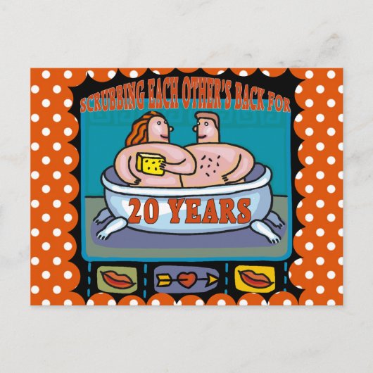 20e Jubileum voor bruiloft Briefkaart (Voorkant)