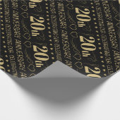 20e Jubileum voor bruiloft Cadeaupapier (Hoek)