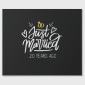 20e Jubileum voor bruiloft Cadeaupapier (Vlak)