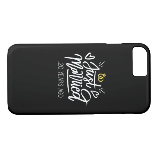 20e Jubileum voor bruiloft Case-Mate iPhone Case (Achterkant (Horizontaal))