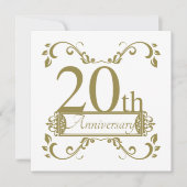 20e Jubileum voor bruiloft Kaart (Voorkant)