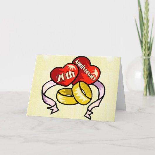 20e Jubileum voor bruiloft Kaart (Voorkant)