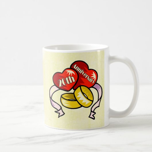 20e Jubileum voor bruiloft Koffiemok (Rechts)