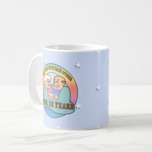 20e Jubileum voor bruiloft Koffiemok (Voorkant links)