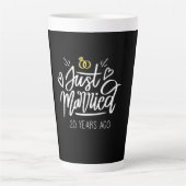 20e Jubileum voor bruiloft Latte Mok (Voorkant)