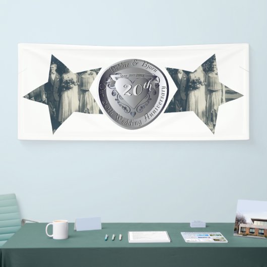 20e Jubileum voor bruiloft Platinum 2 Star-foto's Spandoek (Beurs)