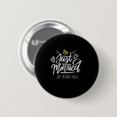 20e Jubileum voor bruiloft Ronde Button 5,7 Cm (Voorkant /achterkant)