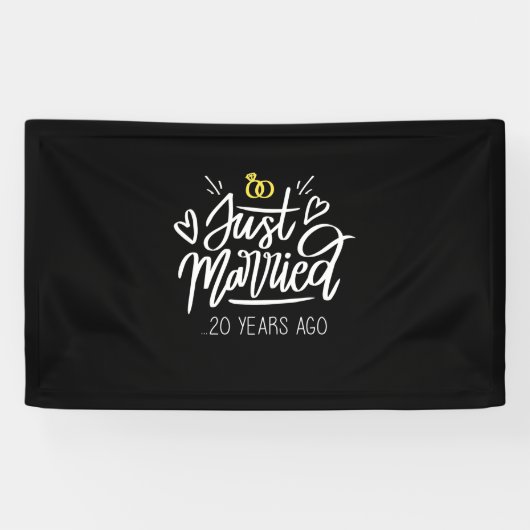 20e Jubileum voor bruiloft Spandoek (Horizontaal)