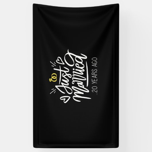 20e Jubileum voor bruiloft Spandoek (Verticaal)