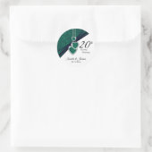 20e Jubileum voor Emerald Wedding Ronde Sticker (Tas)