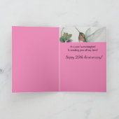 20e jubileum vrouw mooie kolibrie kaart (Binnen)