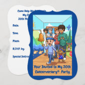 20e Kanker Jubileum Party Uitnodigingen (Voorkant / Achterkant)