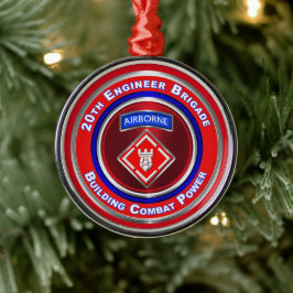 20e kerst van de ingenieur Brigade-Airborne Keepom Metalen Ornament
