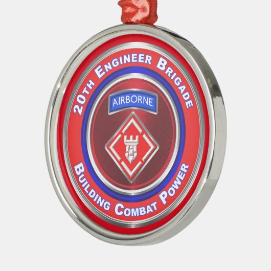 20e kerst van de ingenieur Brigade-Airborne Keepom Metalen Ornament (Links)