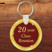 20e klas reünie ideeën, elk jaar, KLEUR, Maroon Sleutelhanger (Achterkant)