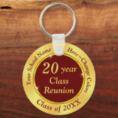 20e klas reünie ideeën, elk jaar, KLEUR, Maroon Sleutelhanger (Voorkant)