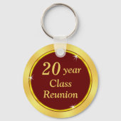 20e klas reünie ideeën, elk jaar, KLEUR, Maroon Sleutelhanger (Achterkant)