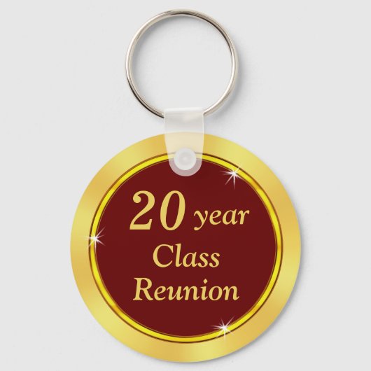 20e klas reünie ideeën, elk jaar, KLEUR, Maroon Sleutelhanger (Achterkant)