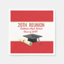 20e klas reunie op maat gemaakte feest servetten