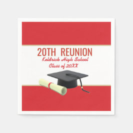 20e klas reunie op maat gemaakte feest servetten