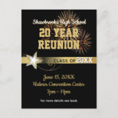 20e klas reünie uitnodigen Briefkaart (Voorkant)