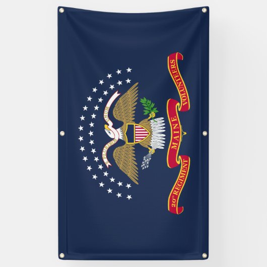 20e Maine Flag Banner (Verticaal)