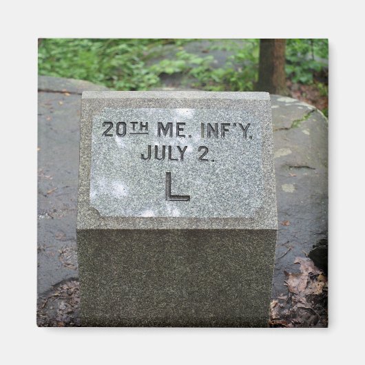 20e Maine Gettysburg Magnet (Voorkant)