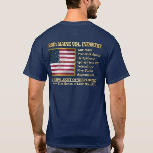 20e Maine Volunteer Infantry (BH) T-shirt (Achterkant)