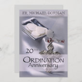 20e Ordination Jubileum Invitation, aangepaste naa Kaart (Voorkant / Achterkant)