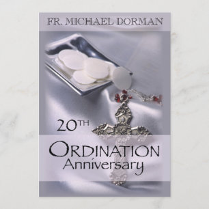20e Ordination Jubileum Invitation, aangepaste naa Kaart