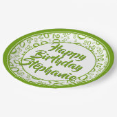 20e Partij Willekeurige Nummer Patroon Groen/Wit Papieren Bordje (Gekanteld)