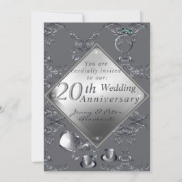 20e Platina Smaragd Huwelijksjubileum Kaart