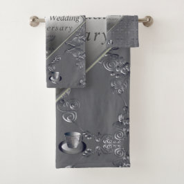 20e Platinum Emerald Jubileum Bath Towel Set Bad Handdoek