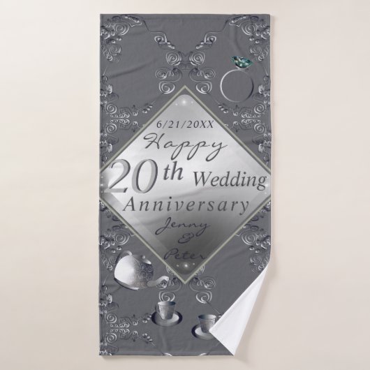 20e Platinum Emerald Jubileum Bath Towel Set Bad Handdoek (Badhanddoek)