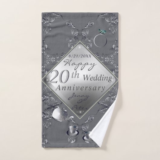 20e Platinum Emerald Jubileum Bath Towel Set Bad Handdoek (Handdoek)