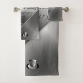 20e Platinum Emerald Jubileum Bath Towel Set Bad Handdoek