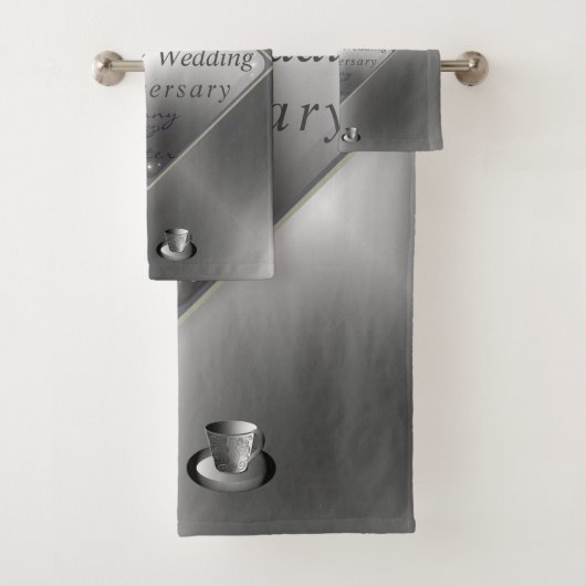 20e Platinum Emerald Jubileum Bath Towel Set Bad Handdoek (Insitu)