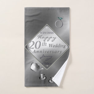 20e Platinum Emerald Jubileum Bath Towel Set Bad Handdoek