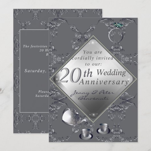 20e Platinum Emerald Jubileum Kaart (Voorkant / Achterkant)