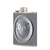 20e Platinum Wedding Jubileum Heupfles (Links)