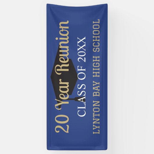 20e Reünie Plezier! AANGEPASTE Reunion banner (Verticaal)