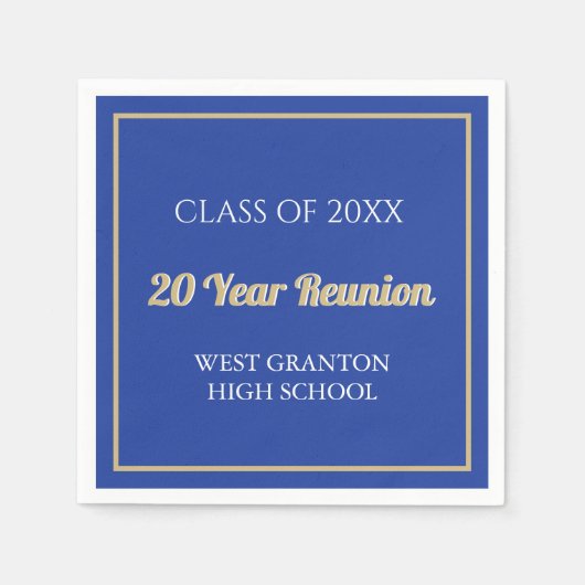 20e Reunion Fun! CUSTOM Reunion Napkins Servet (Voorkant)