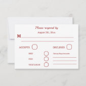 20e Ruby Red Glitter Burgundy Verjaardag RSVP  Kaartje (Achterkant)