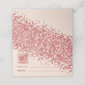 20e Ruby Red Glitter Burgundy Verjaardagsplaatskaa Plaatskaartje (Buitenkant ongevouwen)