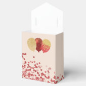 20e Ruby Red Glitter Champagne Verjaardag  Bedankdoosjes (Geopend)