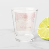 20e Ruby Rode Glitter Champagne-Gouden Verjaardag  Shot Glas (Achterkant)