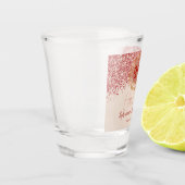 20e Ruby Rode Glitter Champagne-Gouden Verjaardag  Shot Glas (Links)