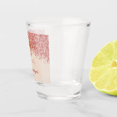 20e Ruby Rode Glitter Champagne-Gouden Verjaardag  Shot Glas (Rechts)